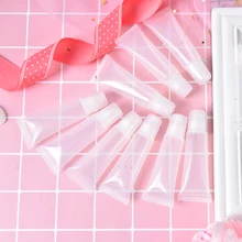 10Pcs/pack 5ml Cosmetic Lip Gloss Empty Refillable Tubes Plastic Clear Lip Balm Makeup Containers Tools цена 10Pcs/pack 5ml Cosmetic Lip Gloss Empty Refillable Tubes Plastic Clear Lip Balm Makeup Containers Tools цены онлайн