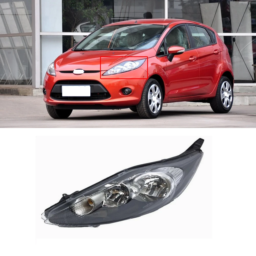 

CAPQX For Ford Fiesta 09-12 Car Front Bumper Head Light Headlamp Day Running Light Driving Lamp Headlight Head Lamp Assembly