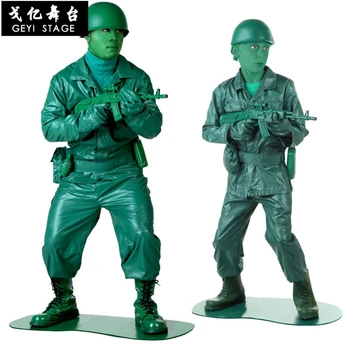 

Stage Performance Clothing Japanese Green Soldier Army Traitor Officer Military Uniform Funncy Cosplay Party Costumes