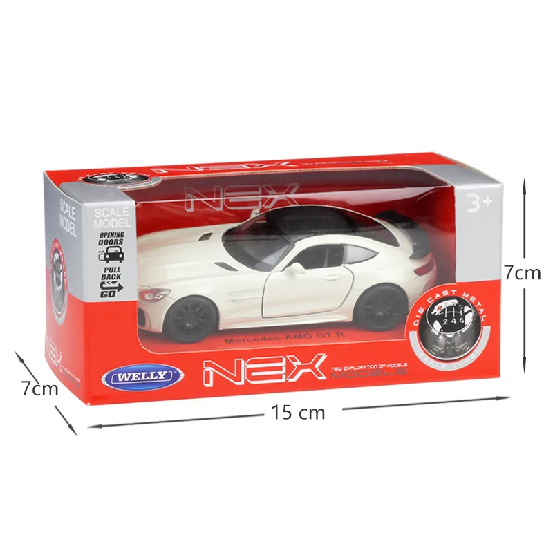 WELLY 1:36 Mercedes AMG GTR моделирование сплава автомобиля Модель машины имитации