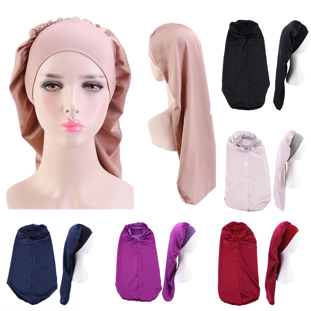 Satin Sleeping Cap Headwrap Turban Satin Hair Turban Sleeping