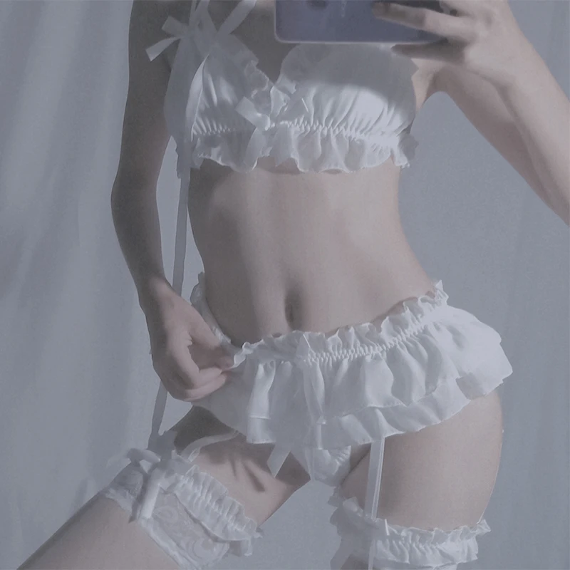 Sexy-Sweetheart-Maid-Play-Role-Cotumes-Pajamas-Chiffon-Lingerie-Set-Lolita-Ruffle-Underwear-Panties-Bondage-Kawaii (3)
