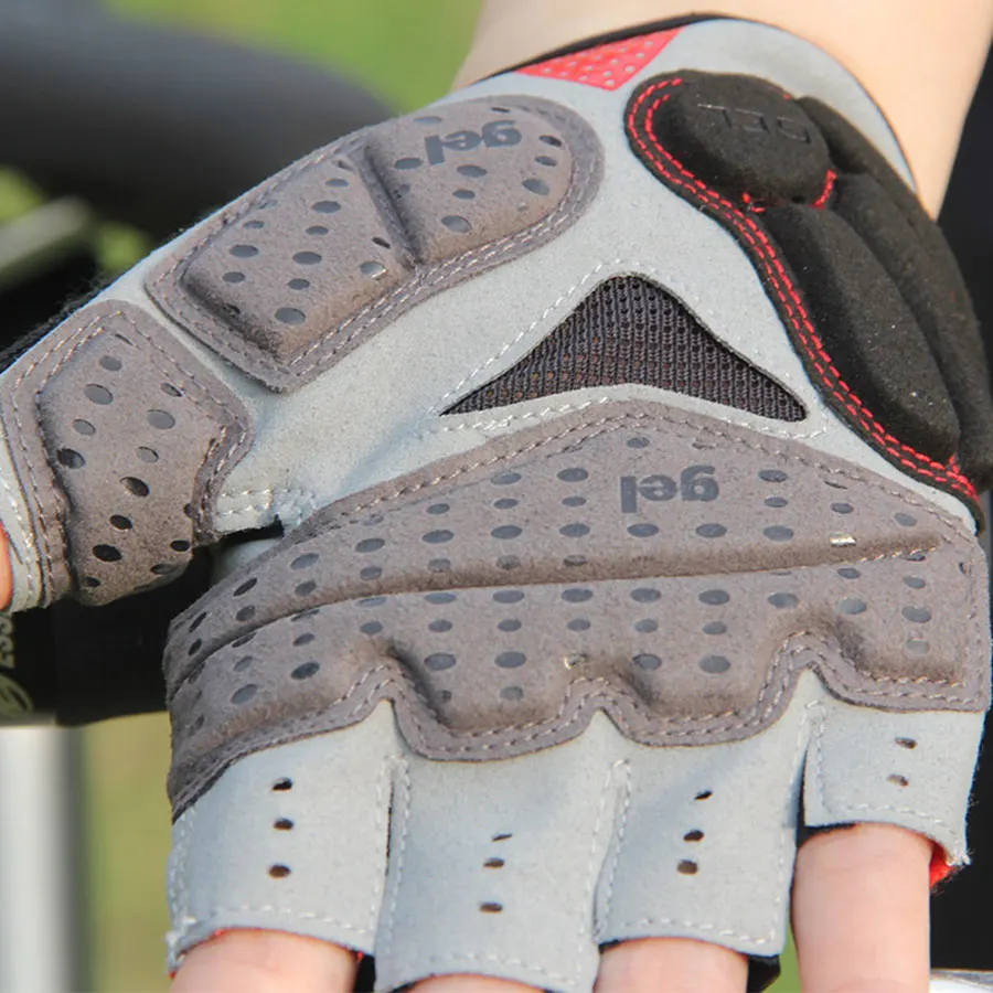 GUB Endurance Cycling Gloves Bicycle Bike Fingerless Gloves Silicone Half/Short Finger Extra Gel Gloves Double Gel-Vent Padding 3