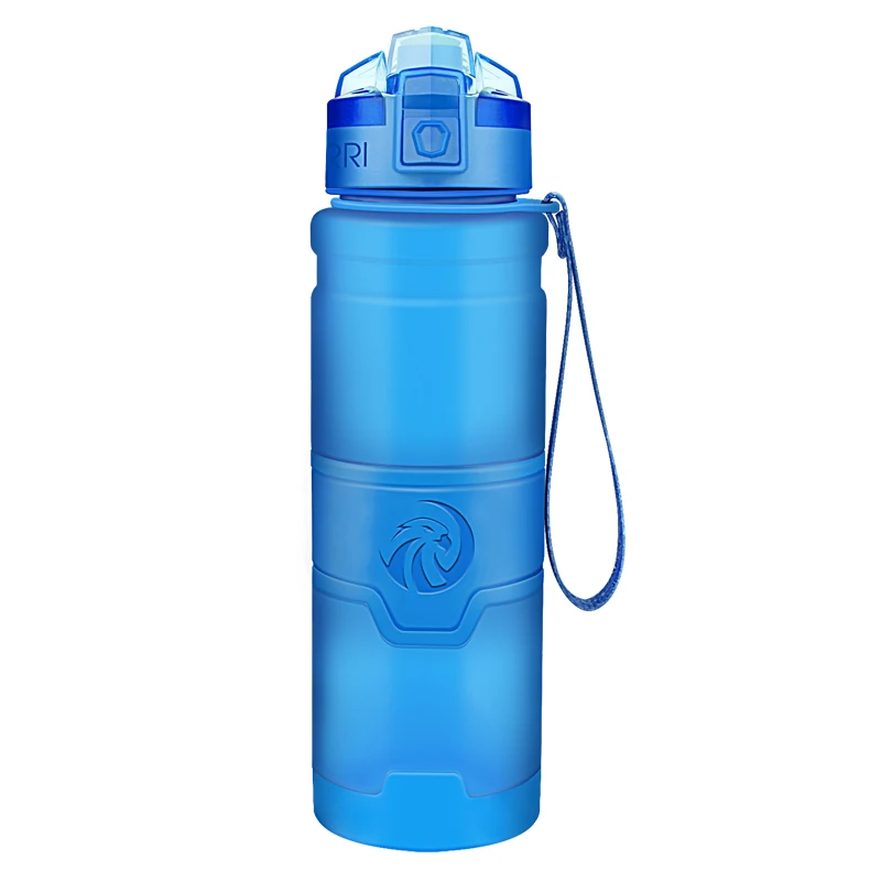 Синий ZORRI Wasser Flasche Protein Shaker Tragbare Motion Sport Wasser Flasche Bpa Frei Kunststoff Für Sport Camping Wandern Gourde 10 - Цвет: Синий