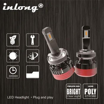 

2pcs H7 Led H4 H1 Canbus no Error Car Headlight Bulbs H11 LED H8 HB3 9005 HB4 9006 9012 Lamp 6000K 13200LM Auto Led Fog Light
