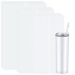 Film rétractable de Sublimation, 3 tailles, par transfert de chaleur, sachets d'emballage blancs pour tasses, gobelets, 30 pièces 