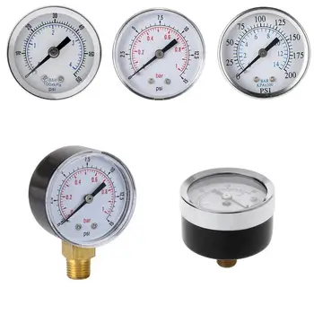 

Mini Low Pressure Gauge For Fuel Air Oil Or Water 50mm 0-15 PSI 0-1 Bar Air Pressure Meter Fuel Pressure Meter