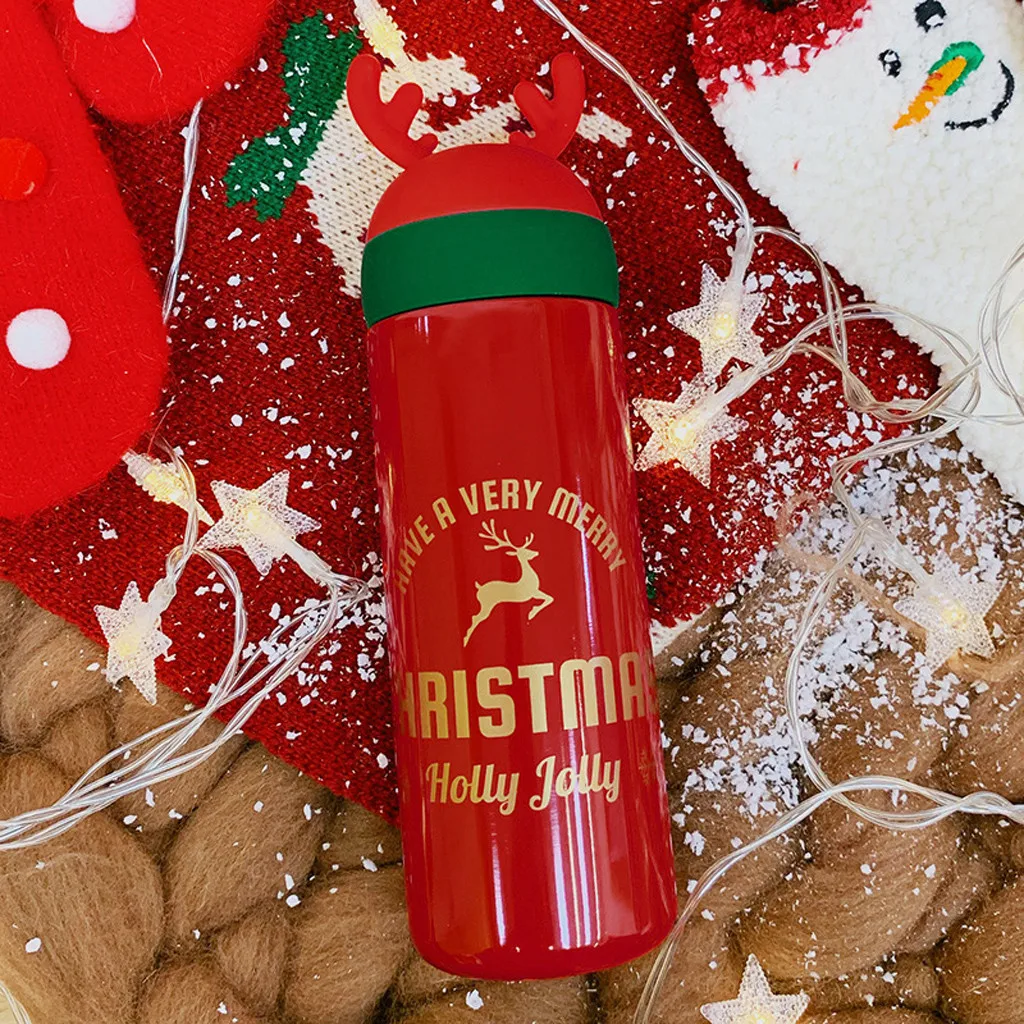 Рождественская Термос-бутылка из нержавеющей стали, вакуумная колба, бутылка для воды, кофейная кружка для путешествий, чашка, 330 мл термо-кружка, Термос Beker