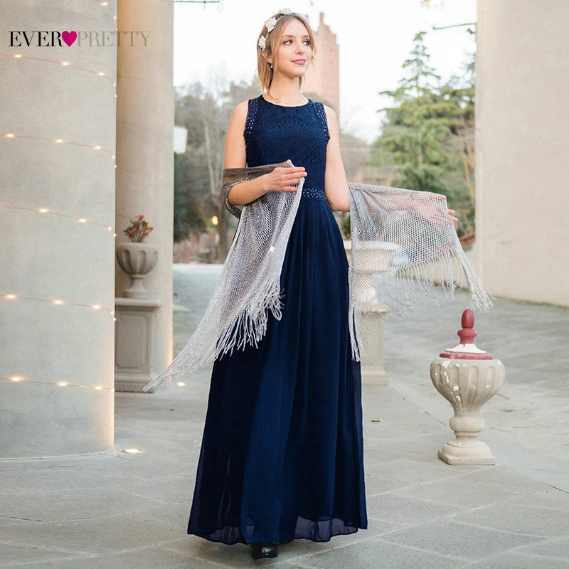 Женское длинное платье подружки невесты Ever Pretty розовое элегантное