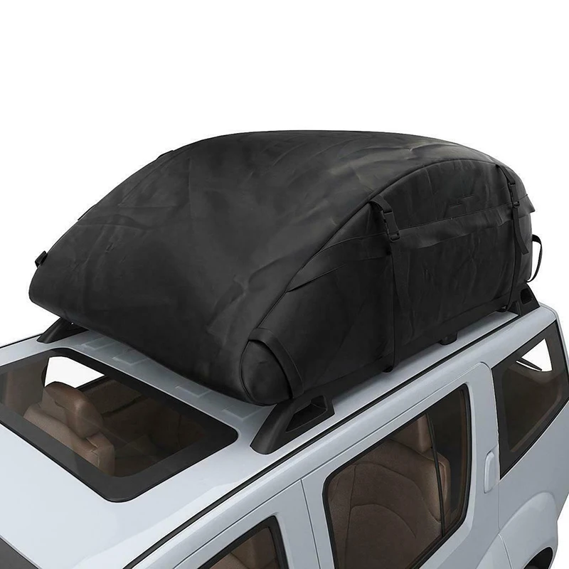 Kopen 130X100X43cm 20 Cubic Auto Cargo Dak Tas Waterdichte Rooftop Bagagedrager Zwart Opslag Reizen Waterdichte suv van voor Auto S