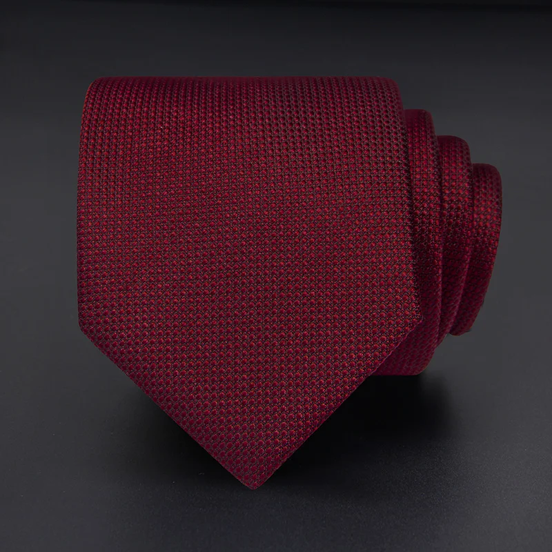 

High Quality 2024 Brand New Slim Ties for Men Guarantee 100% Silk Red Business 7cm Necktie Work Wedding with Gift Box