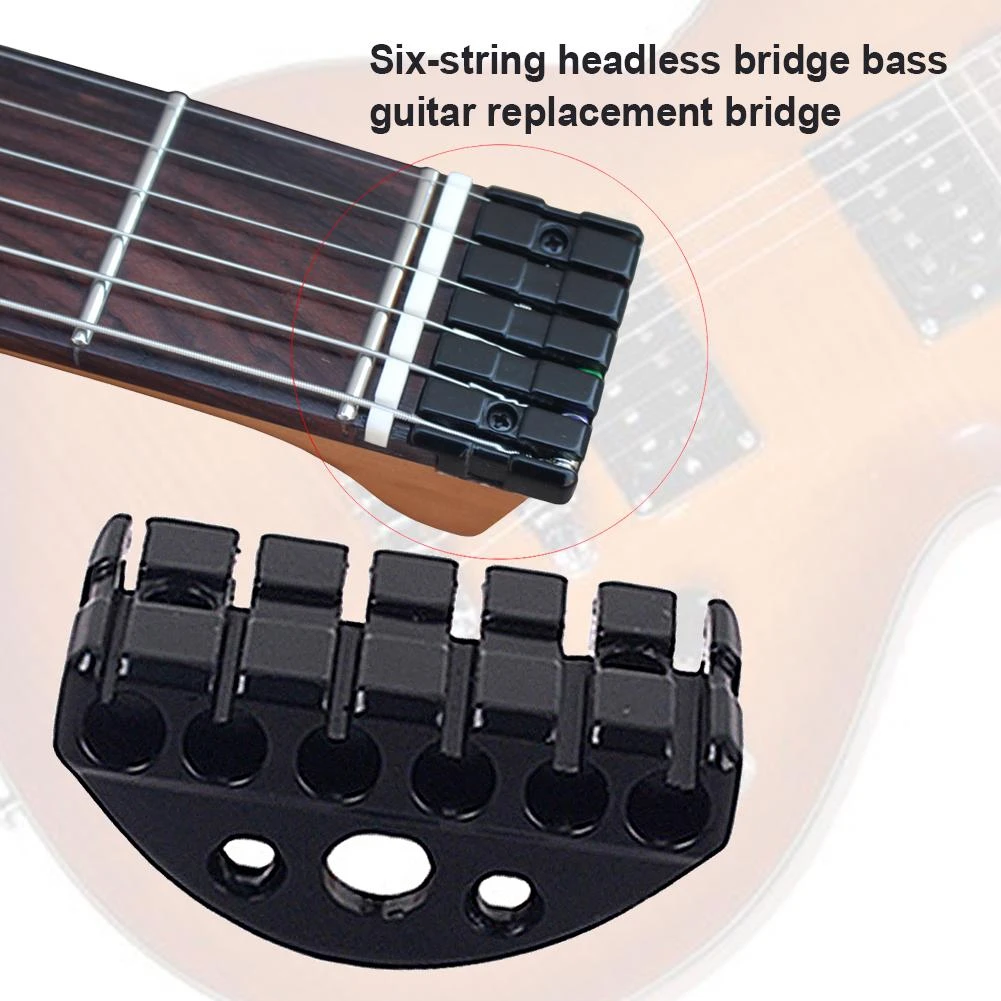 ポータブル6弦ギターブリッジヘッドレスベースエレキギター ブリッジロック ネジパーツ Diy交換アクセサリー Guitar Parts Accessories Aliexpress
