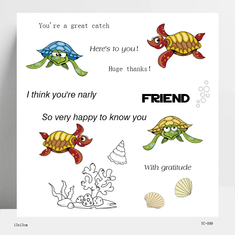 

Magical turtle Transparent Silicone Stamps/Seal for DIY Scrapbooking/Photo Album Decorative Card Making Clear Stamps Supplies