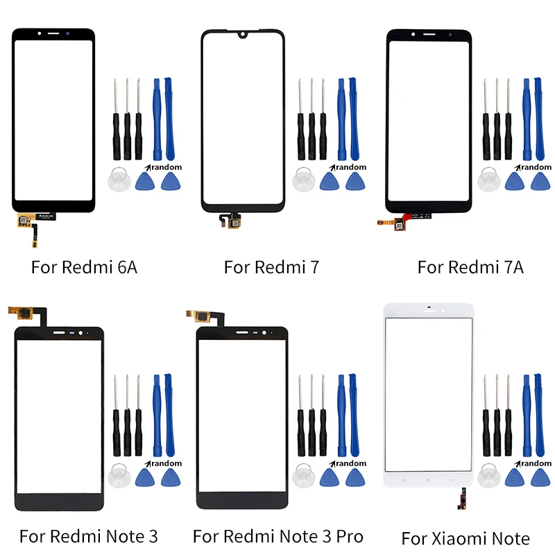 

For Xiaomi Redmi 6A 7 7A Note3 Note3Pro Touch Screen Digitizer Front Touch Panel Glass Lens Replacement Parts
