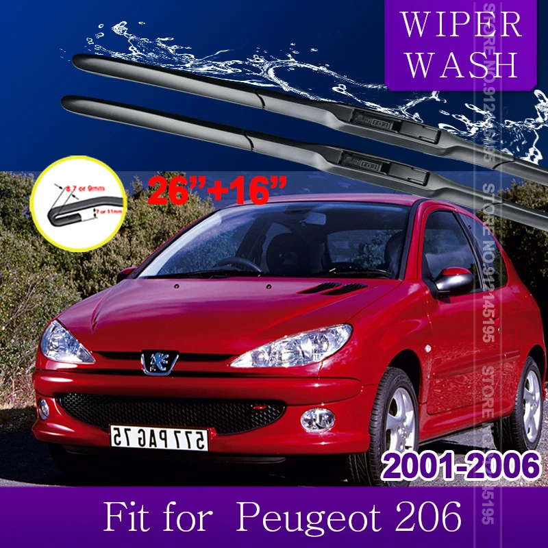 Car Wiper Blade for Peugeot 206 206+ 206sw 206cc 2001 2002 2003 2004 2005  2006 Windscreen Windshield Wipers Car Accessccessories - AliExpress