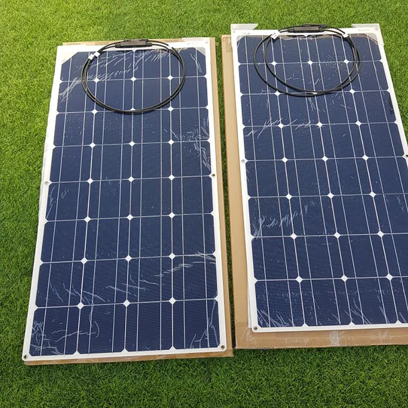 Набор гибких солнечных батарей 100 Вт 200 300 12 В 24 зарядное устройство для автомобиля