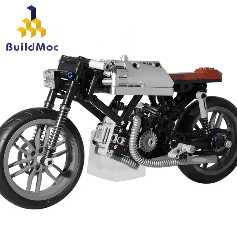 BuildMoc технический автомобиль модель мотоцикла Moto-Bike MOC-21468 Bobber Cross 21506 Coffee Rider Cafe Racer