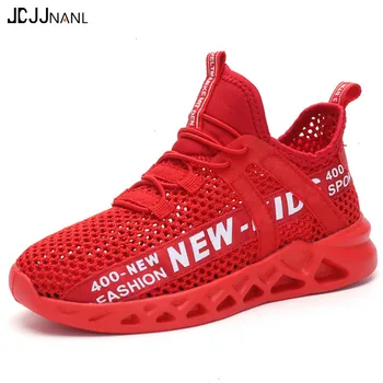 

Kids Running Shoes Sport Shoes Boys Sneakers Outdoor Light Tenis Basket Footwear Red Black Girl Breathable Soft Shoes