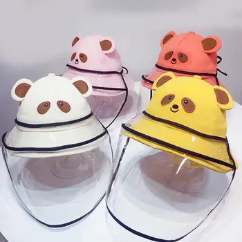 

Kids Cartoon Bear Anti-Spitting Dustproof Full Face Cover Protective Bucket Hat