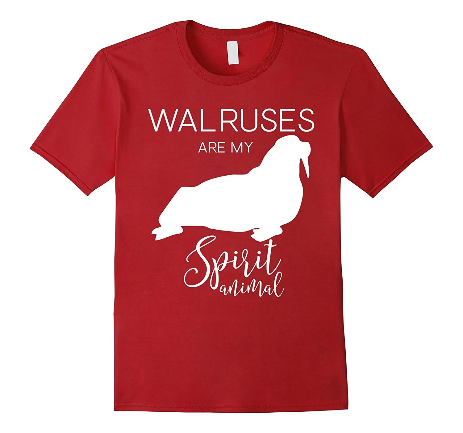 Cute Funny &amp Unique Walrus T Shirt Gift | Lettering Art Brand Cotton Men Clothing Male Slim Fit Shirts Мужская одежда