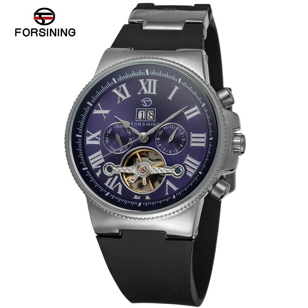

FORSINING fashion tourbillon business men watch luminous waterproof calendar mechanical men's watches brand casual sport clock