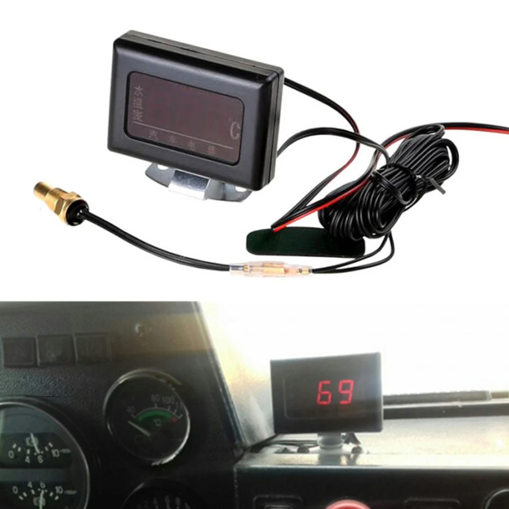 Универсальный Автомобильный цифровой датчик температуры воды комплект и датчик температуры штекер 12V~ 24V
