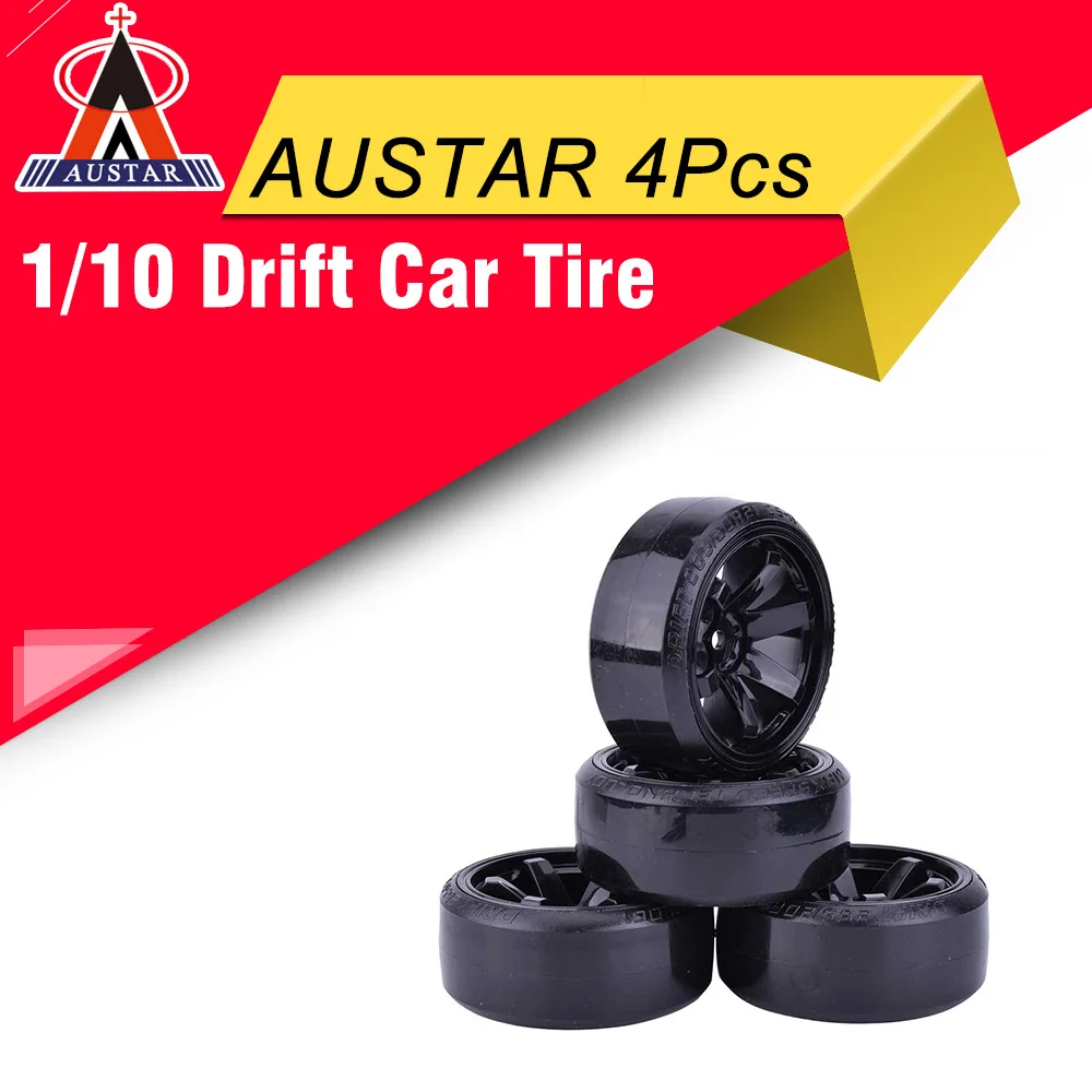 4 шт. AUSTAR Дрифт колеса автомобиля обода прочное колесо шины для 1/10 Traxxas HSP Tamiya