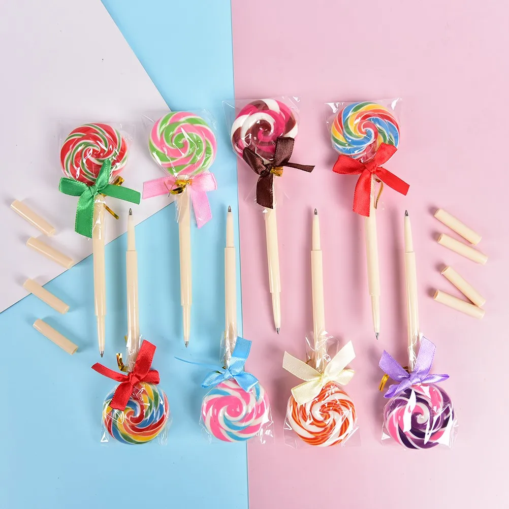 4 Pcs/lot 0.5mm Boligrafos Pen Novelty Lolipop Ballpoint Pen  Material Escolar Papelaria Stationery School Supplies