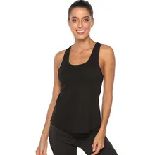 Спортивная тренировочная безрукавка, топы, Йога Бег Фитнес, повседневная однотонная хлопковая задняя перекрещенная сексуальная женская черно-белая Новинка