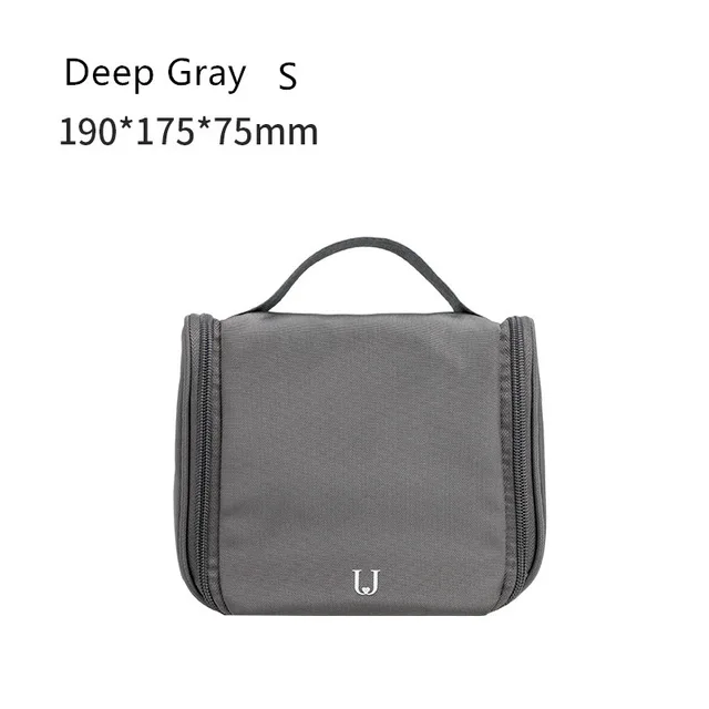 Новинка, Xiaomi Jordan& Judy, портативная косметичка для путешествий, сумка, висячая моющаяся сумка, нейтральная косметичка, органайзер, сумка для хранения - Цвет: Deep Grey Size S