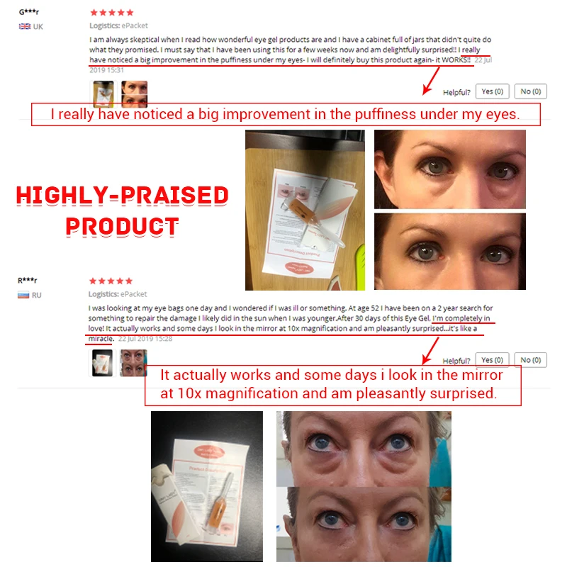 Ceny OMYLADY EyeCream natychmiastowe usuwanie Eyebags ujędrniający skórę pod oczami anty opuchliznę ciemne koła pod okiem przeciw zmarszczkom Anti Age pielęgnacja oczu