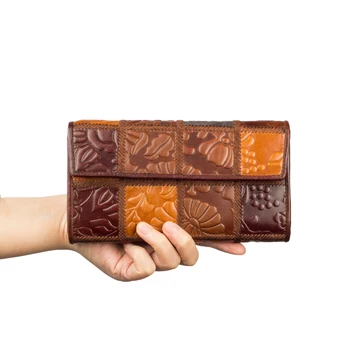 

JMD Genuine Leather Long Purse Women Wallet For Lady Clutch Bags 3 Model-8097