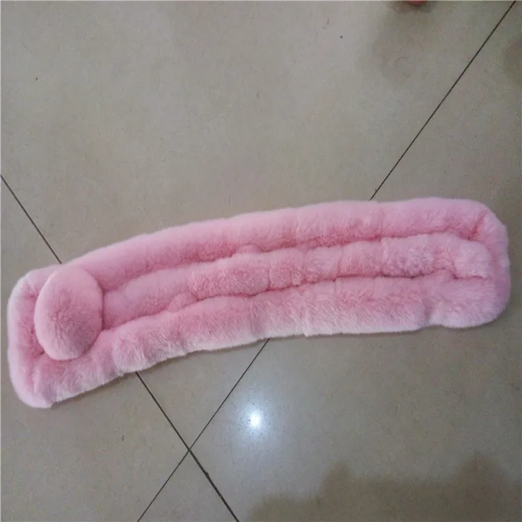 

New Style Korean-style Autumn And Winter Warm Rex Rabbit Fur Fur Clothing Scarf Thick Rabbit Fur Scarf Women's Thick Ball Scarf