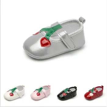 

New Baby PU Shoes Lovely Infants Soft First Walkers Soft Sole Crib Shoes Antislip Newborn Girls Princess shoes