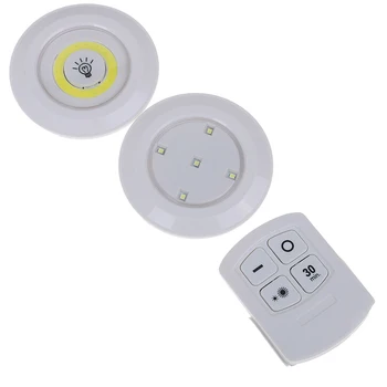 

Dimmable LED Under Cabinet Light With Remote Control Battery Operated LED Closets Lights For Wardrobe Bathroom Lighting