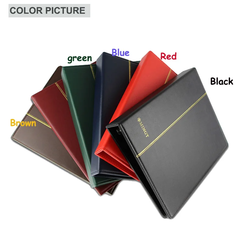Kopen 810600 Internationale Collectie album 9 Gat lederen coin collection album papiergeld postzegel herdenkingsmunt Folde