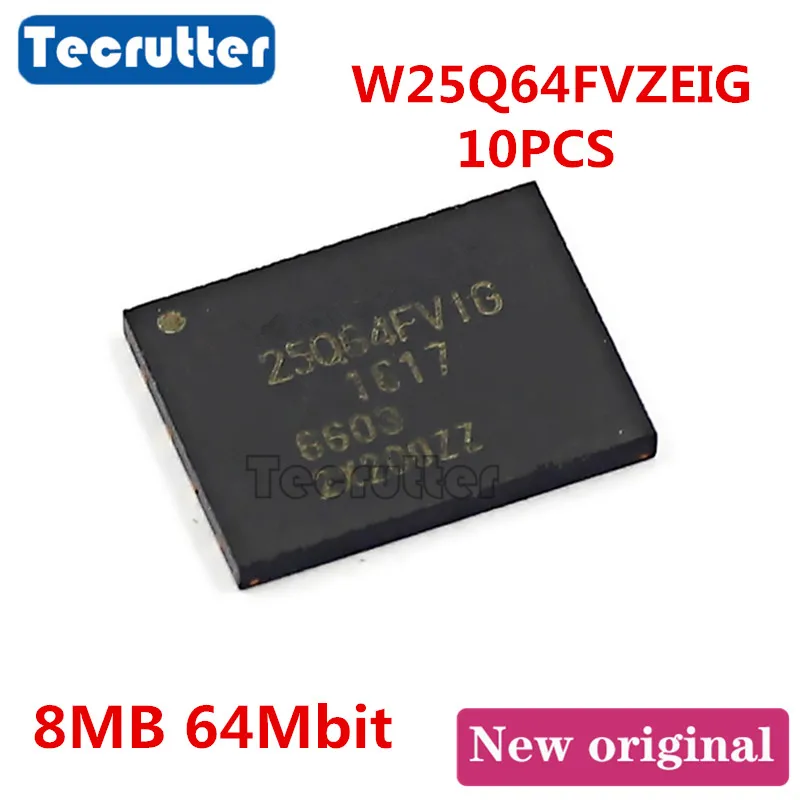 10 шт. W25Q64FVZEIG 25Q64FVIG WSON8 8X6 8 Мб 64mbit 25Q64 W25Q64 SPI флеш-память NOR | Электроника