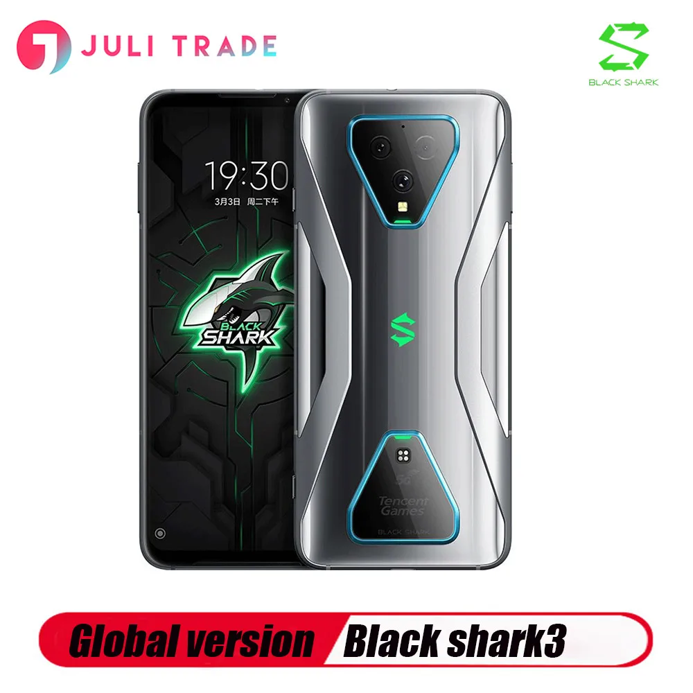 Global Version Xiaomi Black Shark 3 5G Snapdragon 865 8GB 128GB Game Phone Octa Core 6.67'' AMOLED 65W Charger 4720mAh Global Version Xiaomi Black Shark 3 5G Snapdragon 865 8GB 128GB Game Phone Octa Core 6.67'' AMOLED 65W Charger 4720mAh