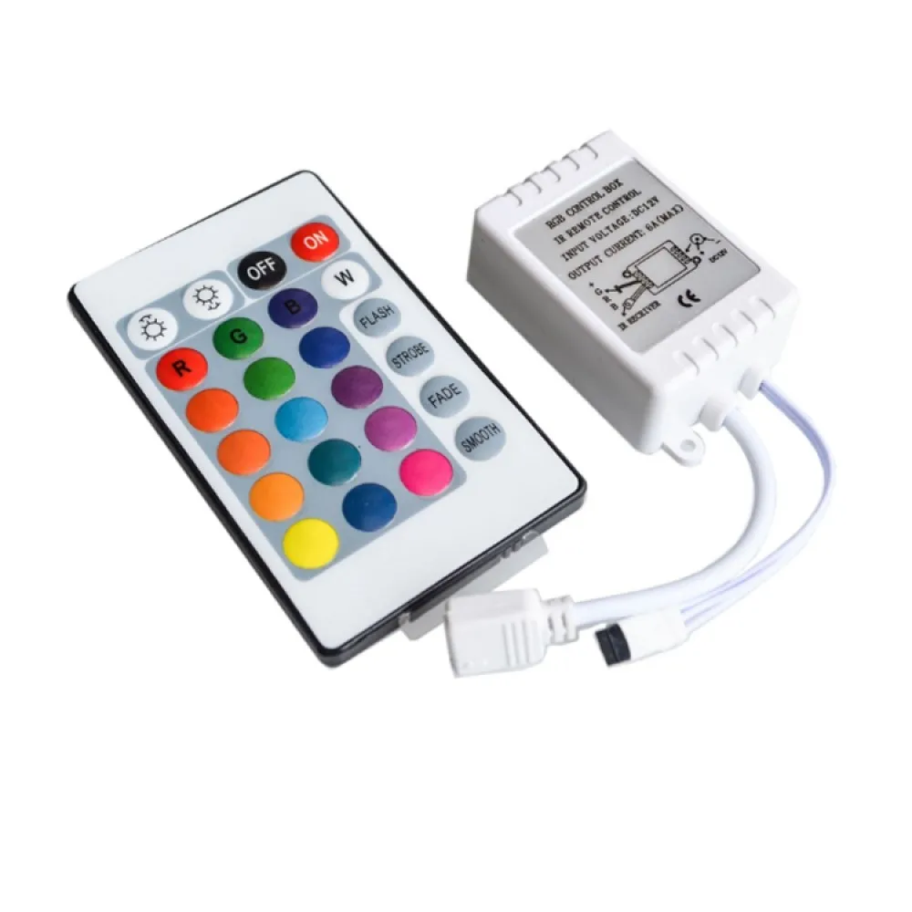 24 клавиши светодиодный RGB Управление DC12V ИК пульт дистанционного управления Для
