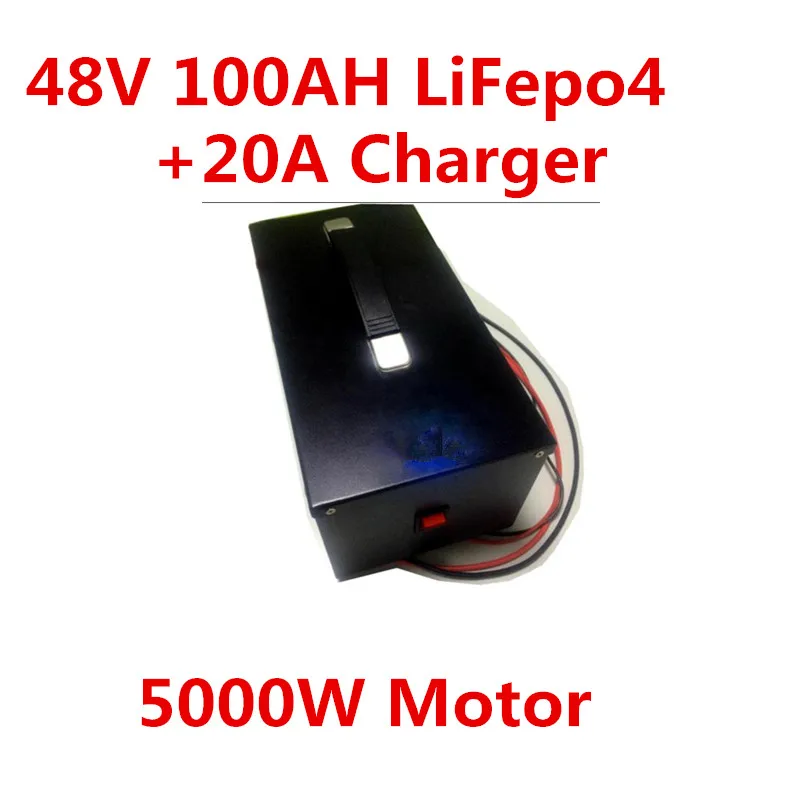 2 шт./лот 48V 100Ah с 100A BMS Lifepo4 Батарея для RV е мотор 5000w лодочный мотор Мощность Солнечная энергия хранения нержавеющей чехол