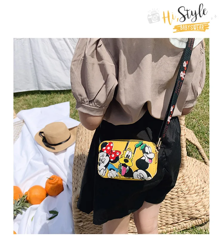 Women Crossbody Bags Disney Cartoon Shoulder Bag for Girls Kids Cute Mickey Mouse Fashion Printed Handbag Children's Gifts