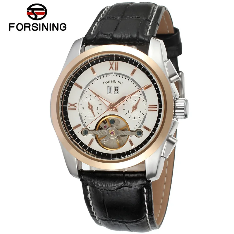 

Forsining Fashion Casual Tourbillon Week Month Fully Automatic Mechanical Wrist Watch
