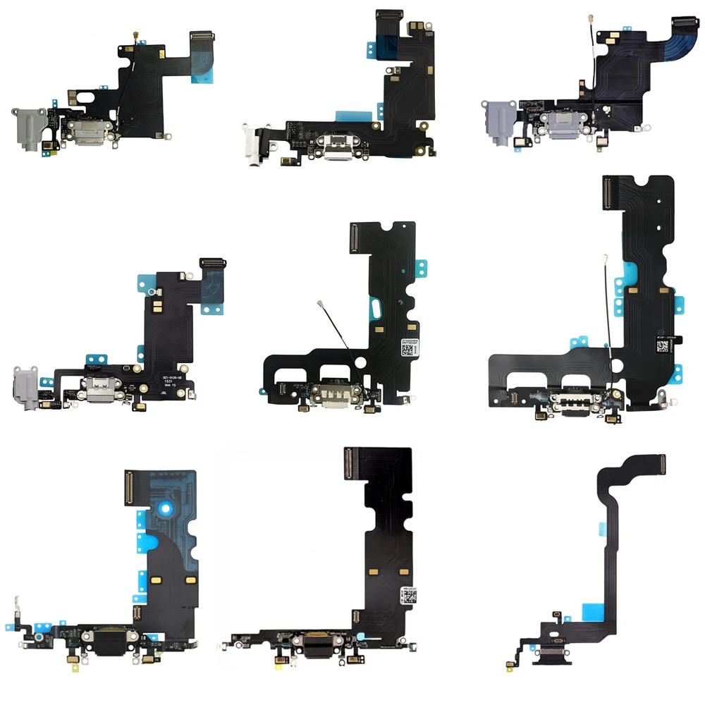

for iPhone X 6 6p 6s 6sp 7 7p 8 8 Plus Charging Port USB Dock Flex Cable with Microphone Replacement