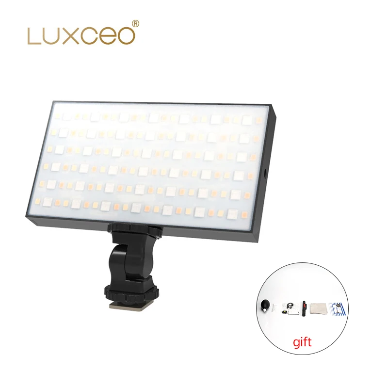 Карманный светодиодный светильник LUXCEO P03 RGB для видеосъемки 2500K 6500K двухцветная