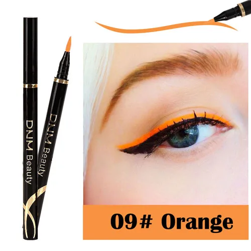 09 Orange 1 шт., матовая цветная жидкая подводка для глаз, водостойкая Черная Подводка для глаз, карандаш, кошачий глаз, инструменты для макияжа - Цвет: 09 Orange