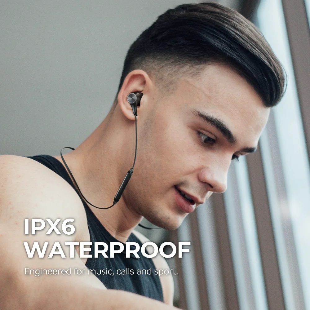 SoundPEATS Bluetooth 5,0 беспроводные наушники IPX6 магнитные беспроводные наушники-вкладыши 14 часов воспроизведения APTX-HD CVC Q12 HD