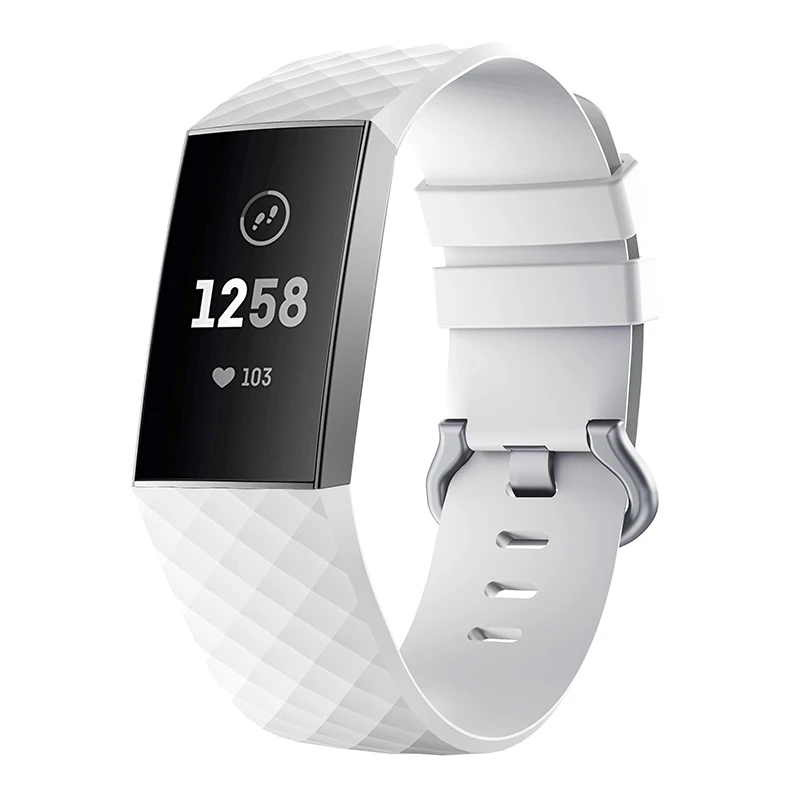 Однотонный силиконовый сменный ремешок для смарт-часов, ремешок для Fitbit Charge 3, ремешок для браслета, подходит для битов