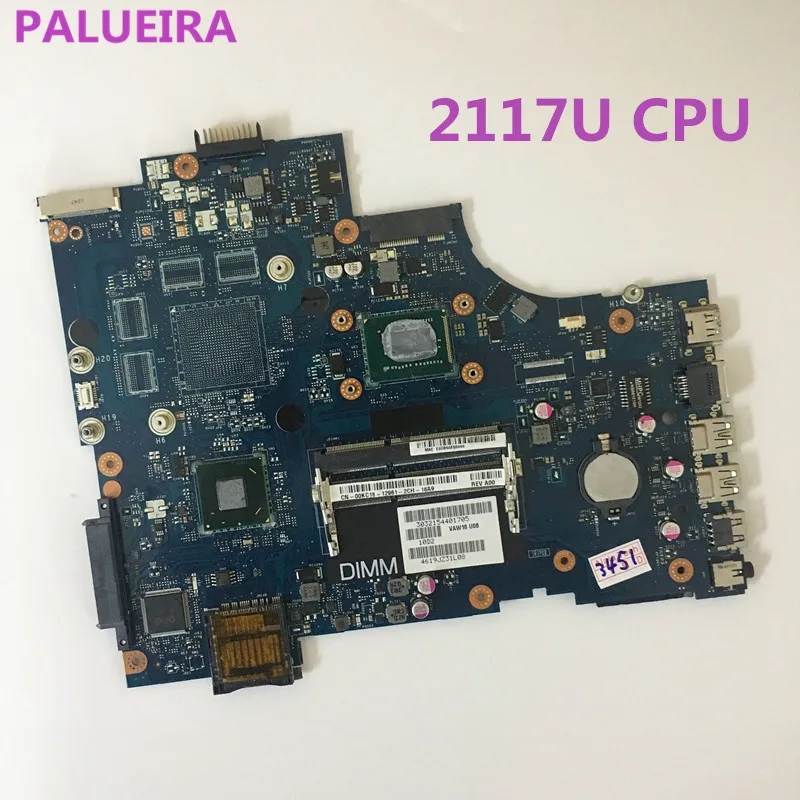 PALUBEIRA Бесплатная доставка для Dell Inspiron 17 3721 5721 Материнская плата ноутбука CN-0NJ7D4 NJ7D4