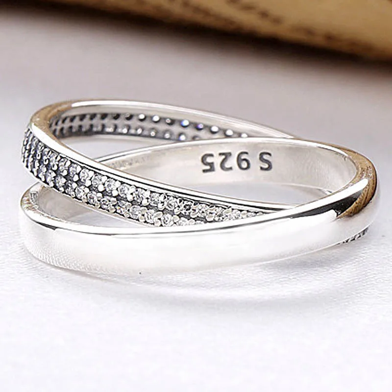 

Original Wholesale Signature Promise With Crystal Rings For Women 925 Sterling Ring Wedding Party Gift Fine Europe Jewelry