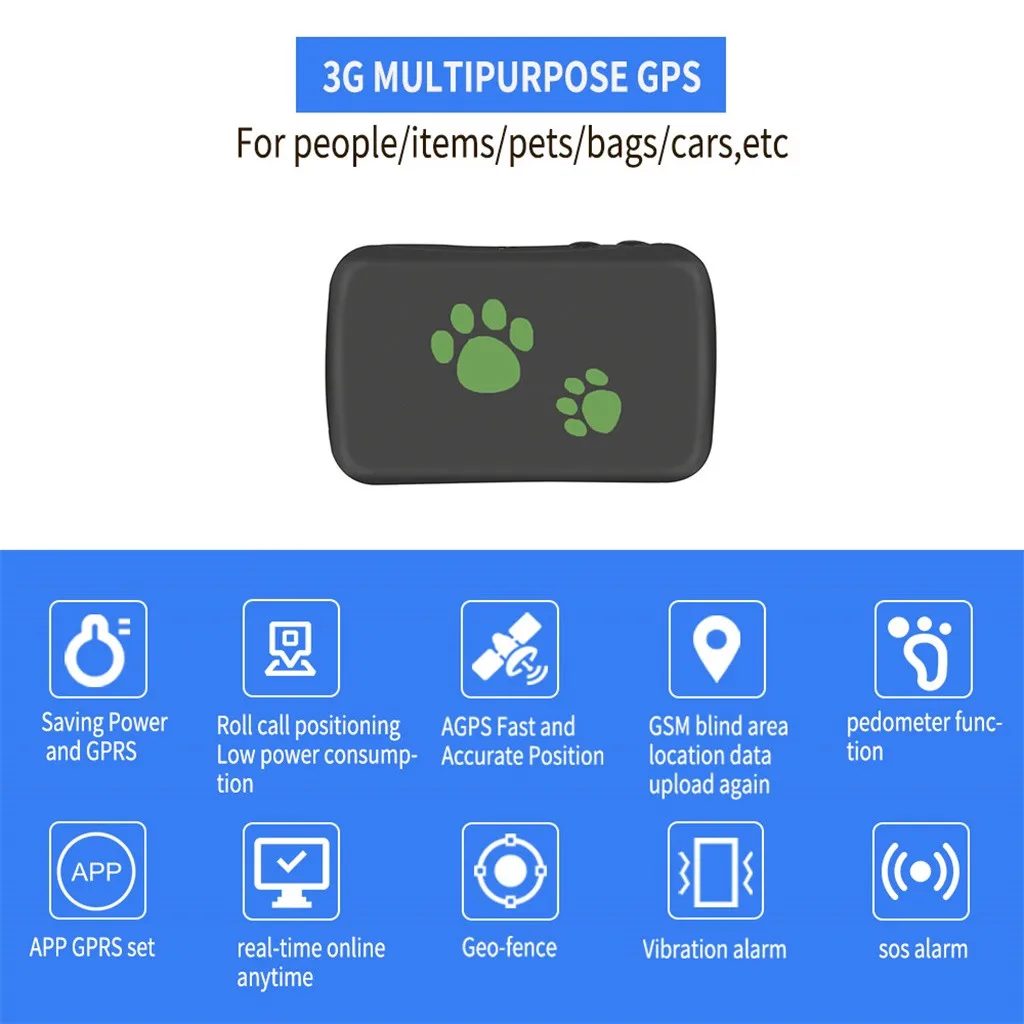 TK203 3g gps трекер собака кошка домашнее животное gps WCDM локатор в реальном времени отслеживающее устройство движения сигнализация портативный водонепроницаемый пыленепроницаемый трекер
